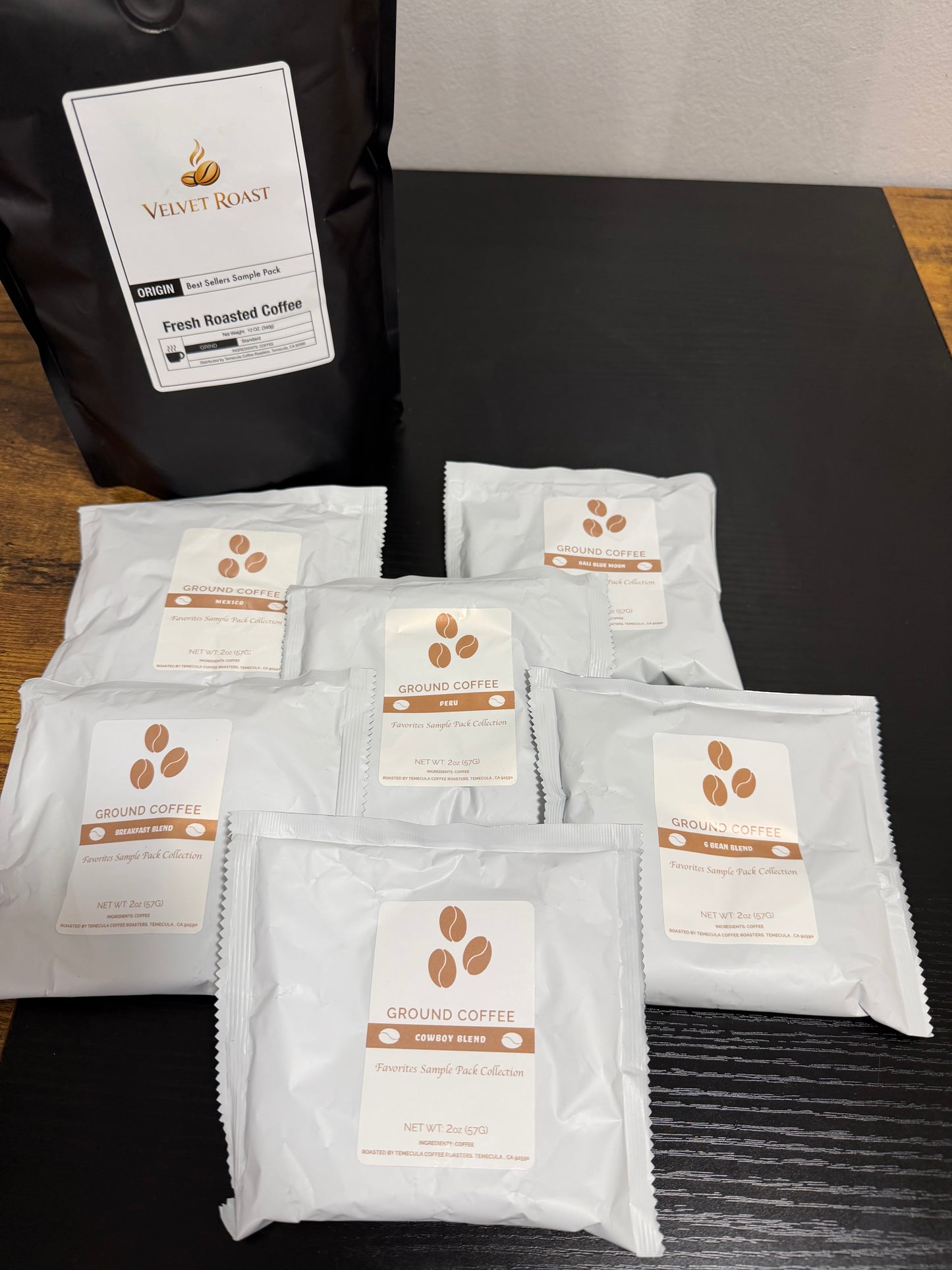 Best Sellers Sample Pack: 6Bean, Cowboy, Breakfast, Peru, Mexico, Bali